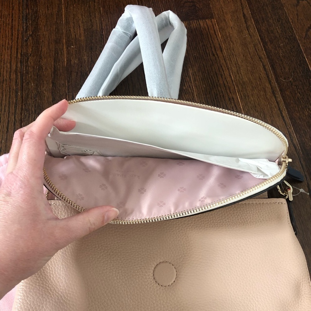 Kate Spade Large Convertible Polly Flap Adj. Shoulder Bag in Blush Multi - NEW! - Picture 7 of 15